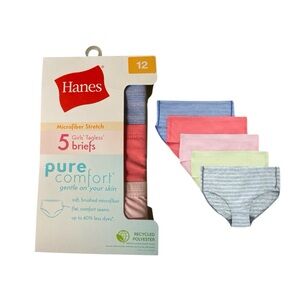 Hanes Girls' Tagless Briefs - Multi-Color Pack